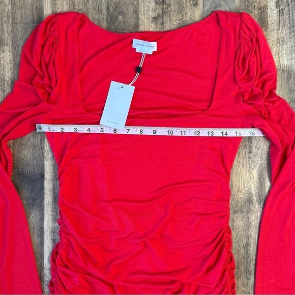 Lovers and Friends Women’s Benae Mini Long Sleeve Bodycon Dress Rayon Red Size M - Picture 6 of 9
